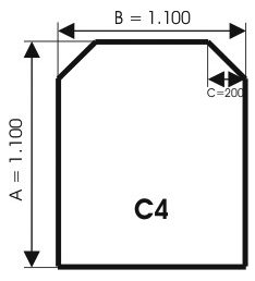 Szyba pod kominek, szkło - wzór C4 - ArtFuego