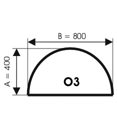 Szyba pod kominek, szkło - wzór O3 - ArtFuego