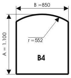 Szyba pod kominek, szkło - wzór B4 - ArtFuego